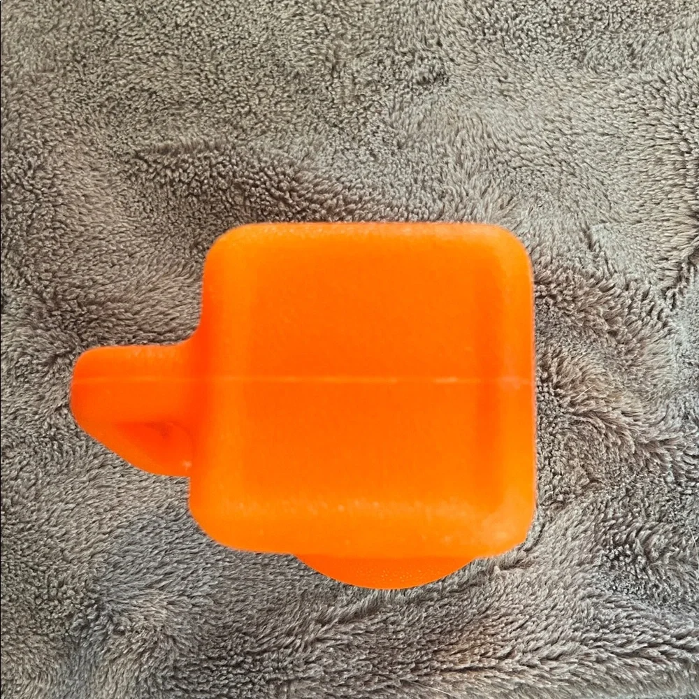 Vintage Made In America Flashlight Red Orange White Untested With Handle